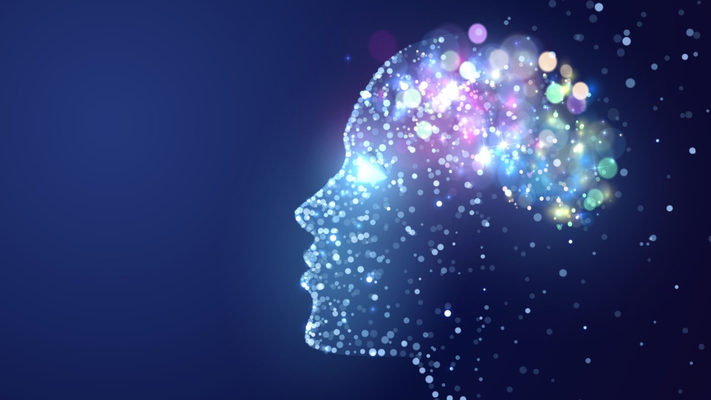 Vector illustration of an illuminated brain