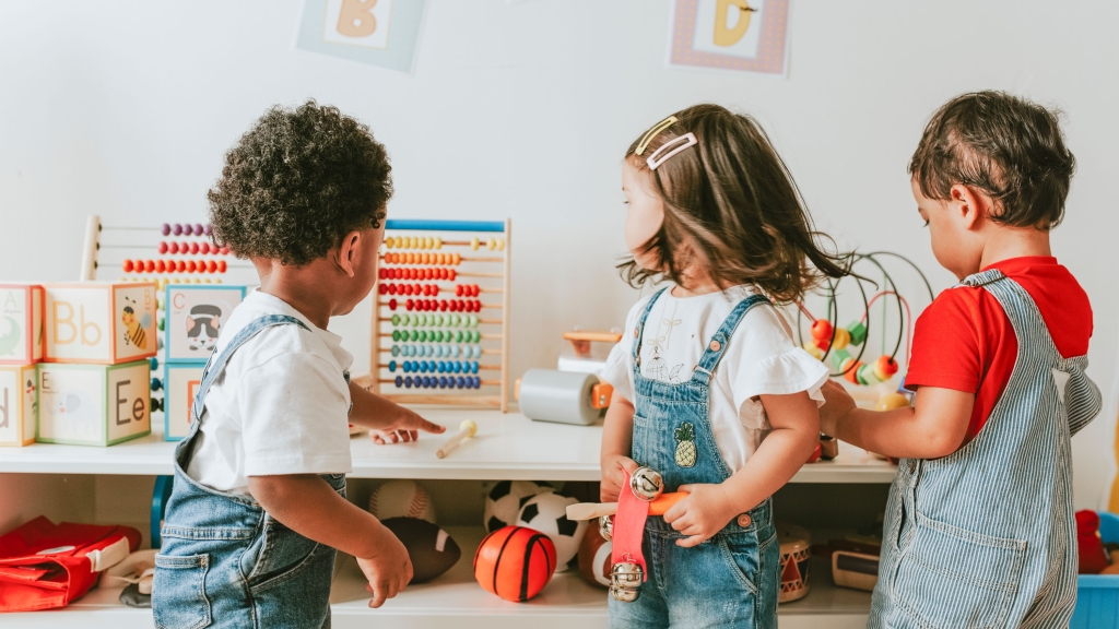 Children in a playroom