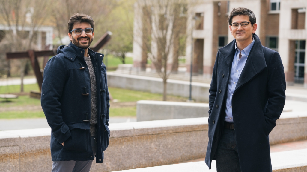 Eshin Jolly, left, a post-doctoral researcher in the Computational Social Affective Neuroscience Laboratory (COSAN) and Luke Chang, an assistant professor of psychological and brain sciences 